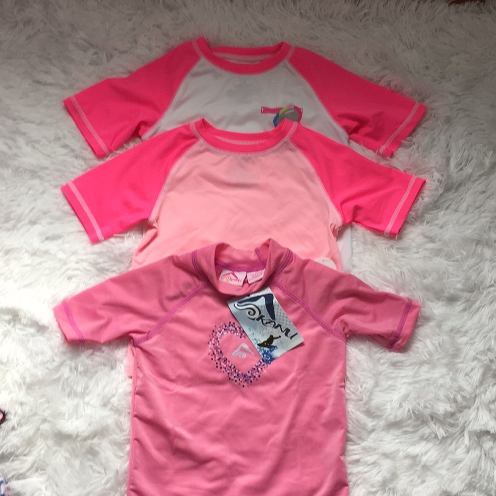 Lot of toddler rash guard shirts